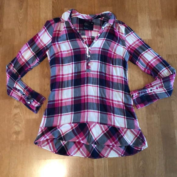 American Eagle Outfitters Tops - Plaid American Eagle Shirt